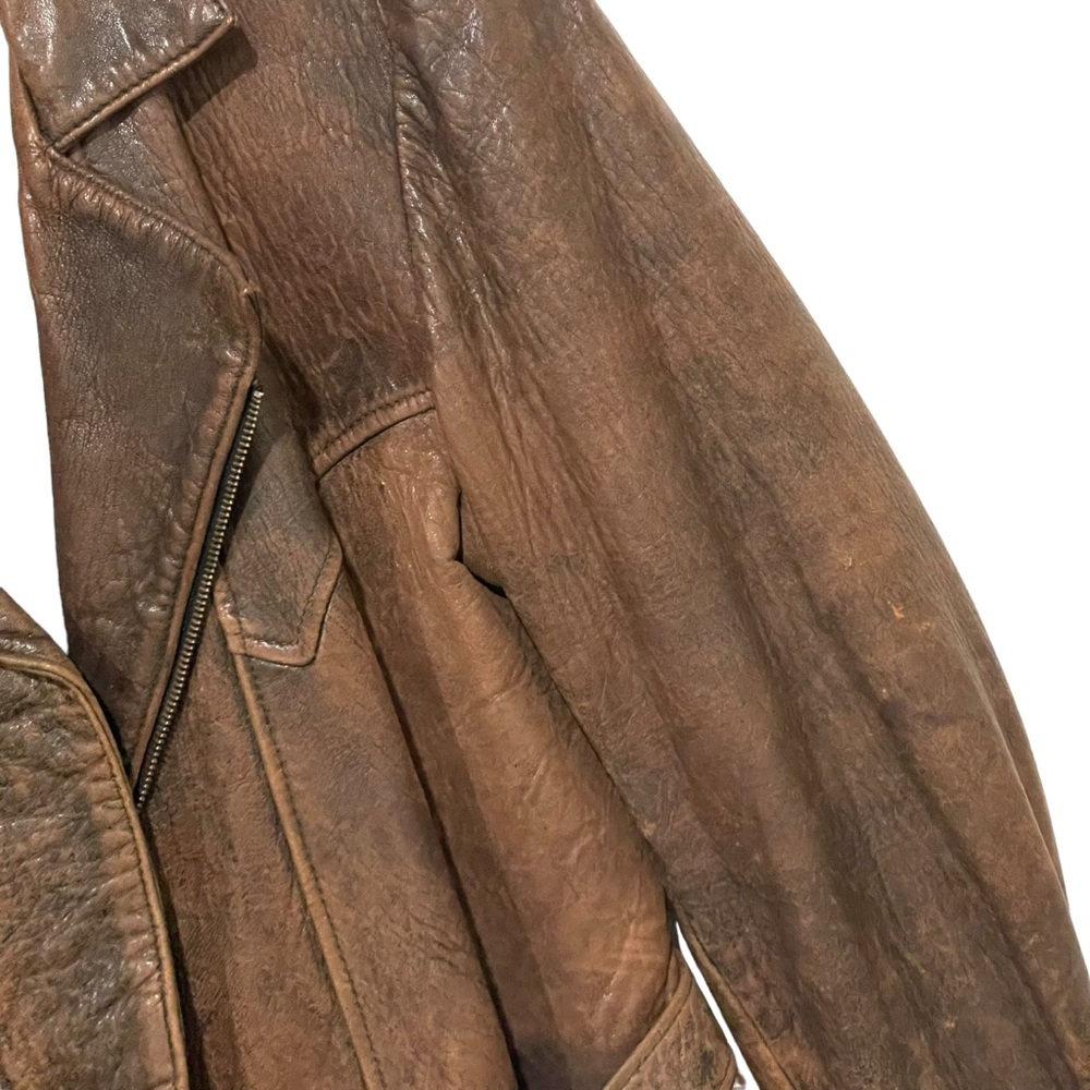 RARE UNISEX VTG AVIREX LTD FLIGHT LEATHER JACKET HI SPEED LOW LEVEL FLIGHT - Picture 5 of 16